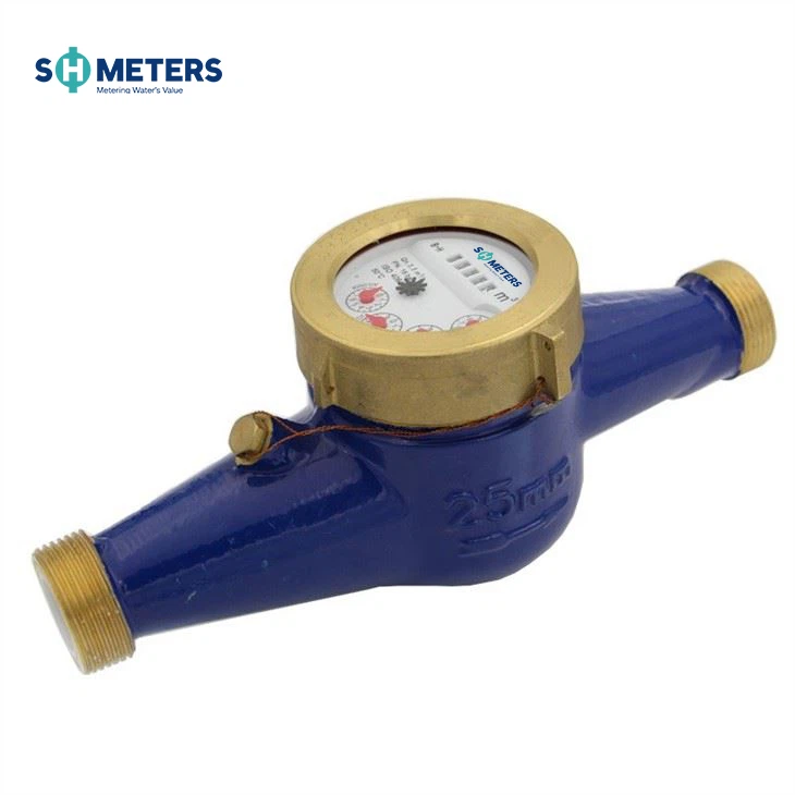 Pulse Output Water Meter Wired Water Meter Class B Brass Body