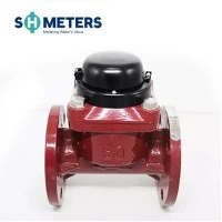 Compteur d'eau Woltmann horizontal en vrac de couleur rouge détachable